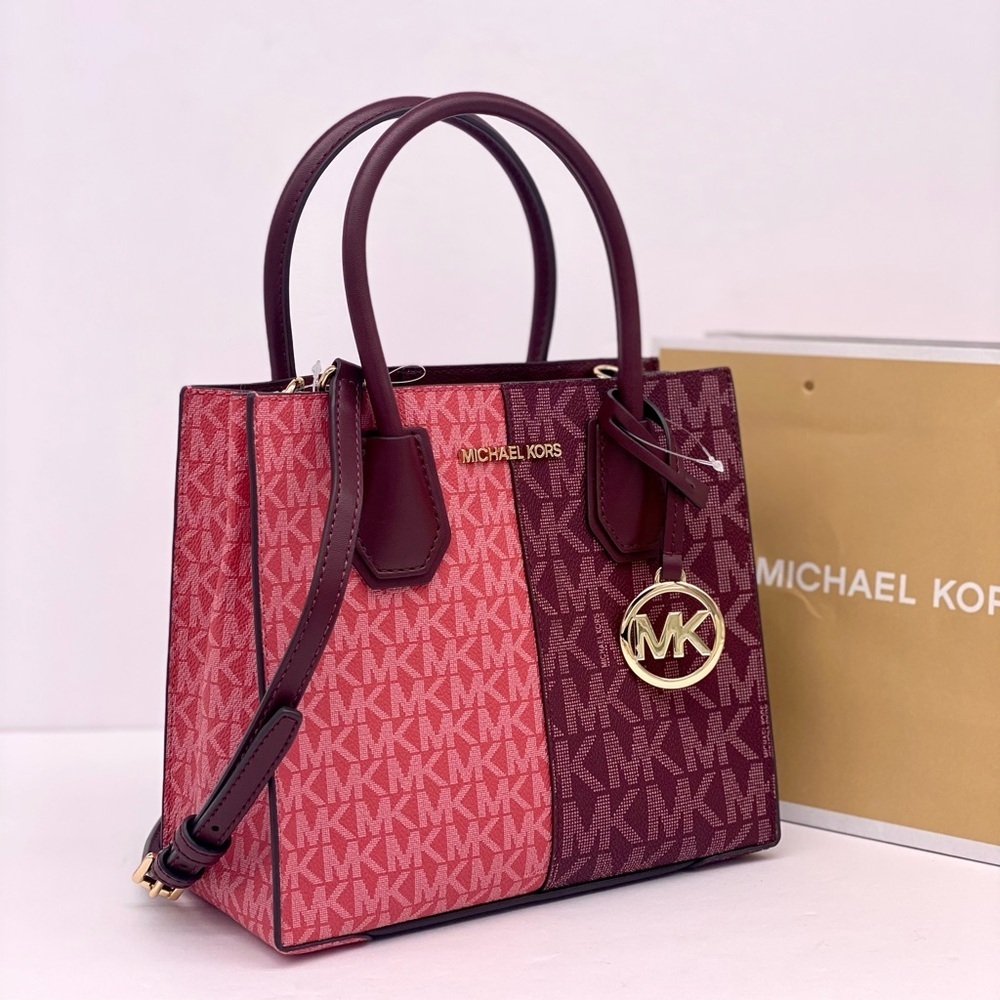 Michael Kors Mercer Medium Two-Tone Logo Crossbody Bag - Picture 9 of 15